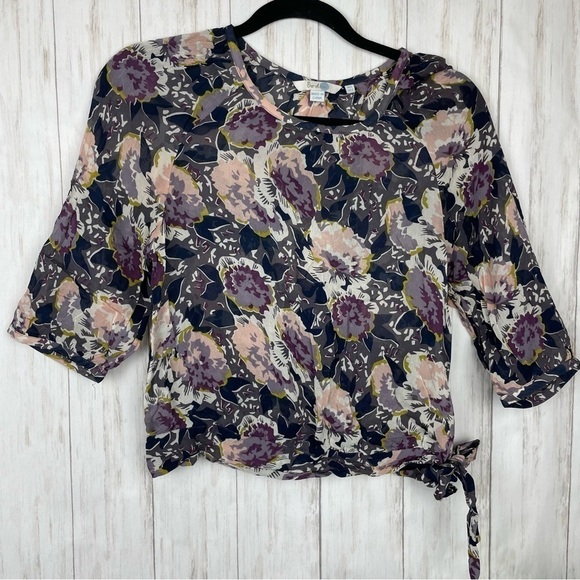 Anthropologie Boden silky floral blouse US 2 - Picture 2 of 6